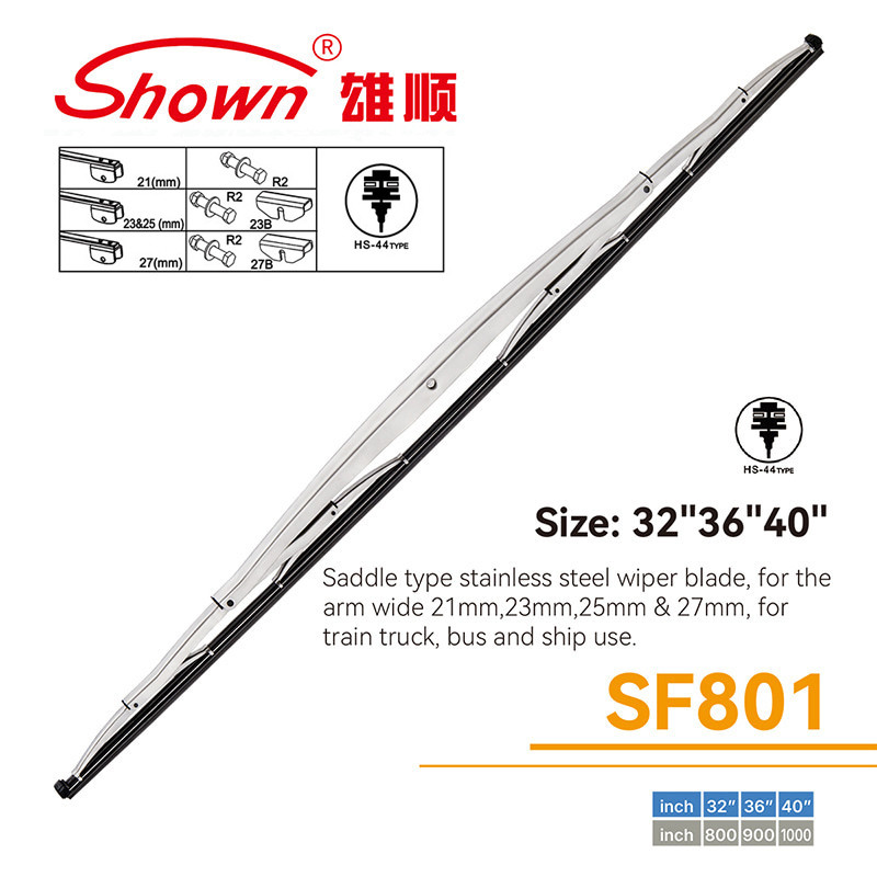 Marine stainless steel wiper blade
